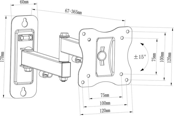 Actual product image vidaXL TV-Ständer (30 kg, 26" - 42")