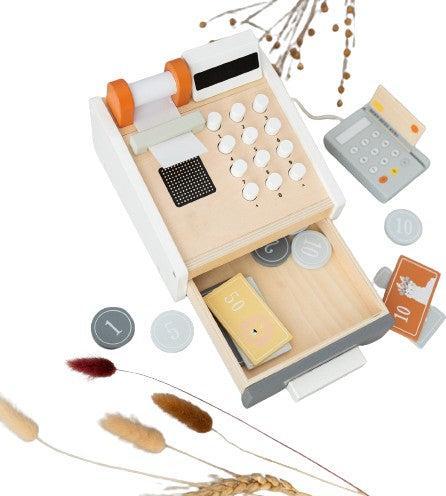 Actual product image Activity Board Wooden toy cash register, wooden cash register, wooden toy, boys' gift, boys' christening gift