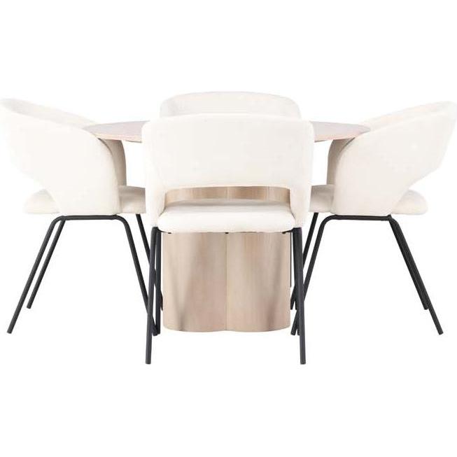 Ebuy24, Esstisch, Essgruppe Olivia 50 (5-teilig) (110 x 75 x 110 cm)