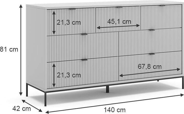 Image du produit Vicco Eliza (140 x 42 x 81 cm)