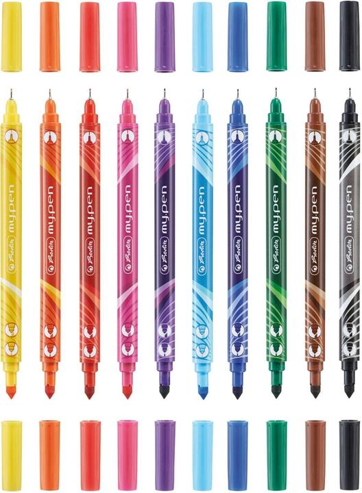 Actual product image Herlitz my.pen fineliners and fibre-tip pens (Multicoloured, 10 x)