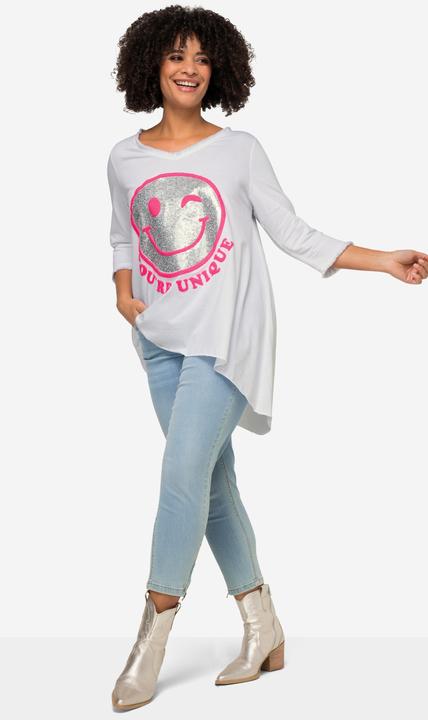 Produktbild Angel of Style Longshirt, Smiley, Rundhals, Langarm, gerundeter Saum (54)