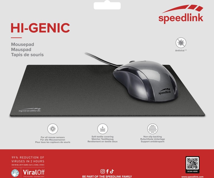 Actual product image Speedlink HI-GENIC Mousepad antiviral (S)