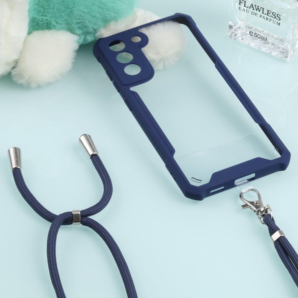 Thumbnail - König Design Hülle Handy Schutz für Samsung Galaxy S21 FE Case Cover Tasche Etuis Bumper Neu, Handykette, Blau