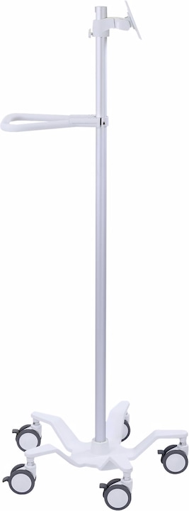 Ergotron Pole Cart - Trolley voor LCD-scherm/tablet - helder wit - schermgrootte: tot 61