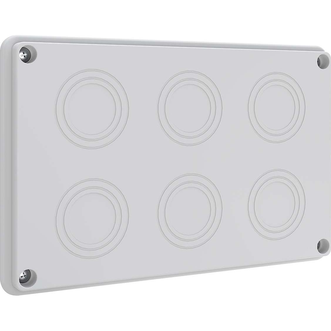 ABN, Verteilerschrank Zubehör, NLP22 Leitungseinf.-platte IP55 fÃ¼r NE/NP/R, 6xM50/40/32