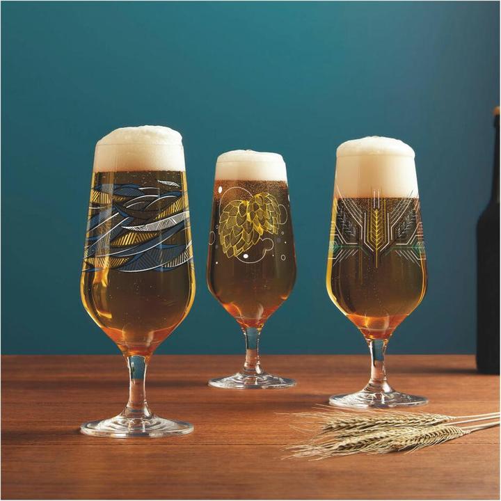 Immagine prodotto Ritzenhoff Bicchieri da birra Pilsner Set di 2 bicchieri BRAUCHZEIT 03 + 04 (0.37 l, 2 x)