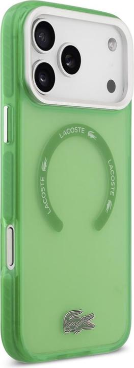 Actual product image Lacoste Shockproof Transparent Frosted MagSafe Case for iPhone 17 Pro Max Green (Apple iPhone 17 Pro Max)