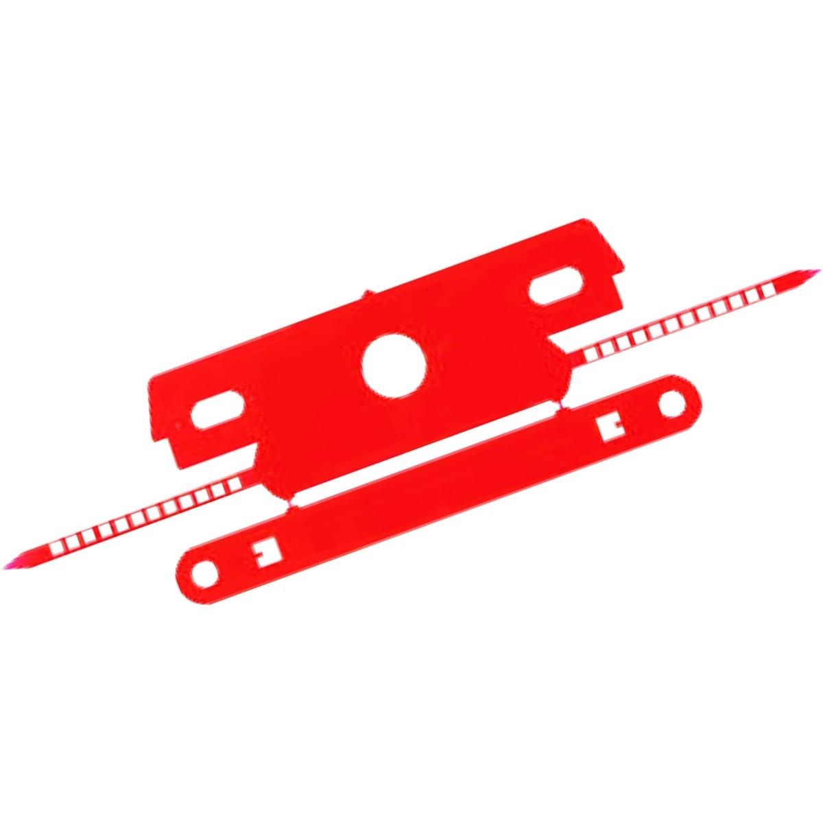 Laurel, Ordner Zubehör, Abheftstreifen mit Deckschiene 80mm Kunststoff VE=100 Stück rot