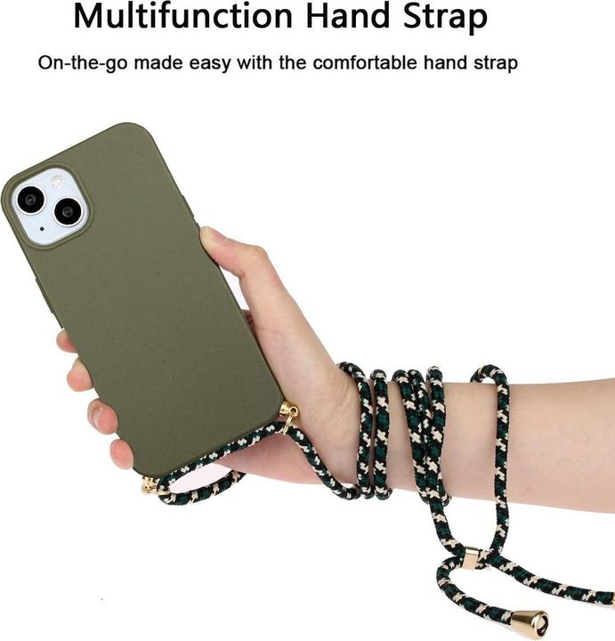 Produktbild König Design Handykette Hülle Handy Schutz für Apple iPhone 15 Case Cover Bumper Etuis Kette