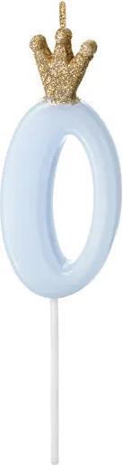 Actual product image Partydeco Number Candle with Crown Number 0 (1 x)