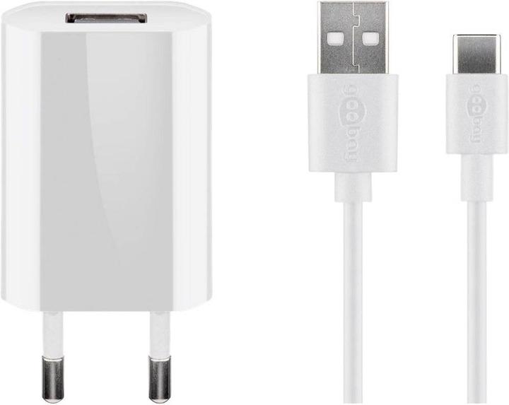 Produktbild Goobay USB-A Ladegerät Slim mit USB-C Kabel (5 W)