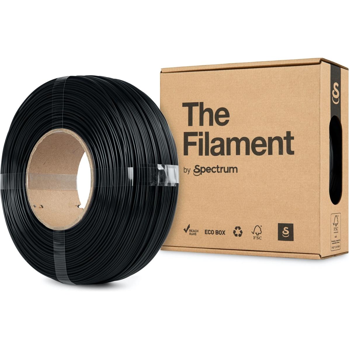 Spectrum Il filamento ReFill PETG 1,75mm MIDNIGHT BLACK 1kg (PETG, 1.75 mm, 1000 g, Nero), Filamenti stampa 3D, Nero