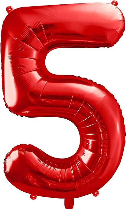 Produktbild Partydeco Folienballon Zahl 5 (1 x)