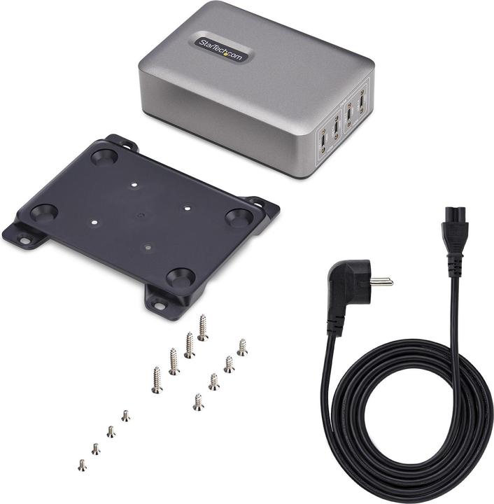 Produktbild StarTech .com 424DEU-USB-C-CHARGER, Drinnen, AC, 28 V, 1,8 m, Grau (240 W)
