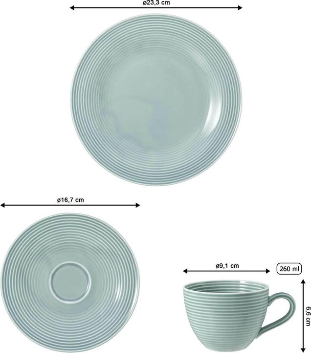 Actual product image Seltmann Weiden coffee service Beat Arctic blue uni 18 pieces (18 Piece)