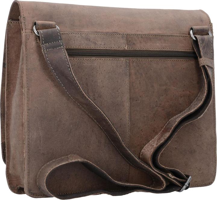 Actual product image Harolds Antic Messenger leather 33 cm laptop compartment