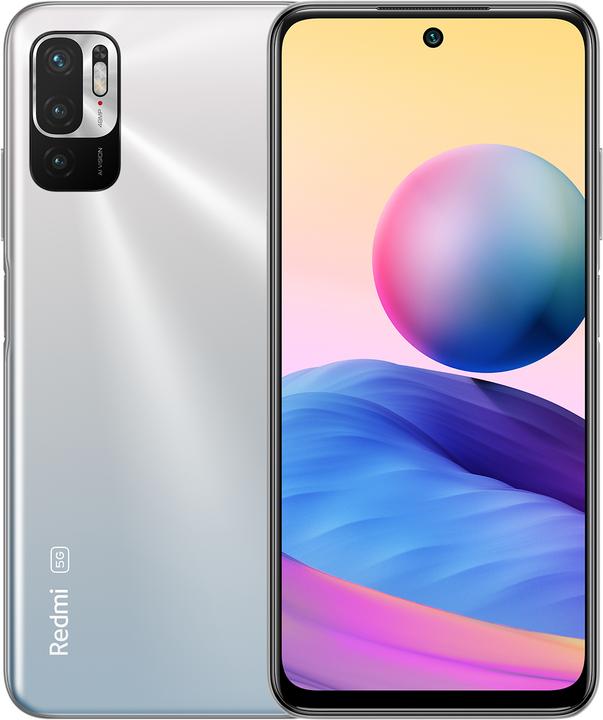 Xiaomi Redmi Note 10 (128 GB, Chrome Silver, 6.50", Dual SIM, 5G)