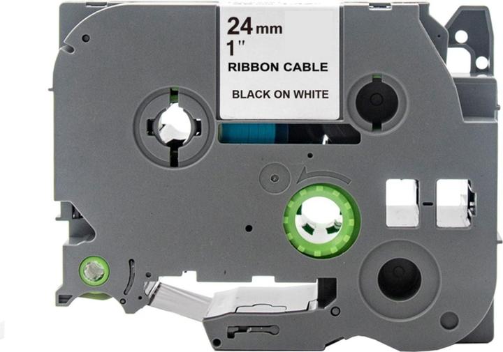 Produktbild Hermex Alternatives Etikettenband zu Brother TZe-FX251 Beschriftungsband (2.40 cm, Schwarz, Weiss)