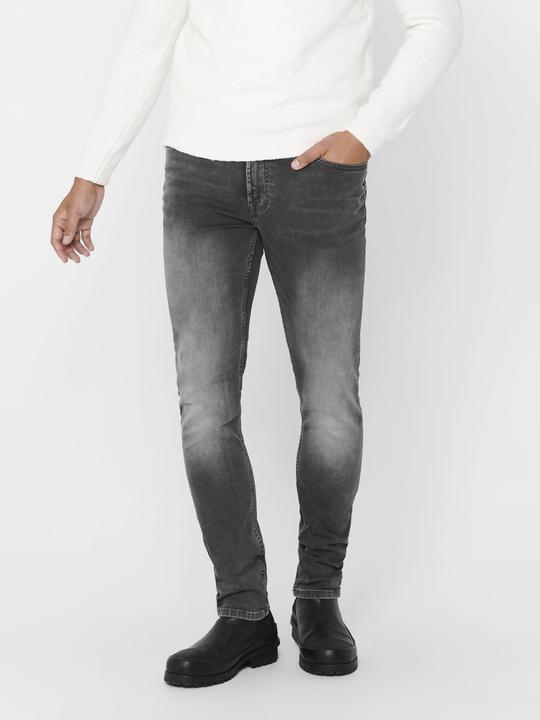 Actual product image Only & Sons ONSLoom Slim Zip Sweat Grey Slim Fit Jeans (W32/L34)