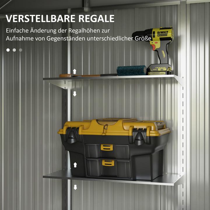 Image du produit Outsunny Gerätehaus Verzinkter Stahl Dunkelgrau
