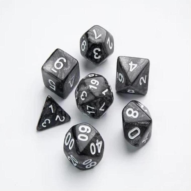 Thumbnail - Gamegenic Set de 7 Dés Jdr - Galaxy Series : Moon