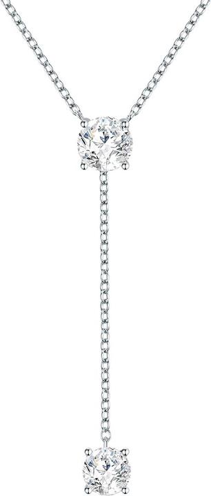 Actual product image Lulu & Jane Ladies brass ornamented with crystals by Swarovski® silver 42.0 cm base chain + 7.0 cm extender (Brass 100%, 42 - 49 cm)