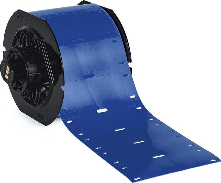 Actual product image Brady B33-75x25-7643-BL, Heatex labels, blue, matt, 75.00 x 25.00 mm, for BBP33, i3300, i5300 (2
