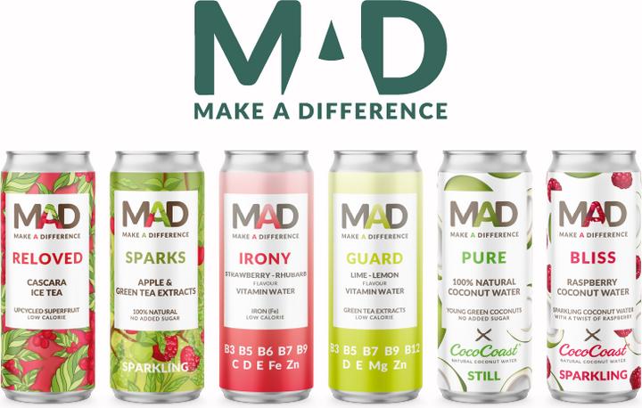 Actual product image MAD GUARD Lime & Lemon Vitamin water crate (24 x 33 cl)