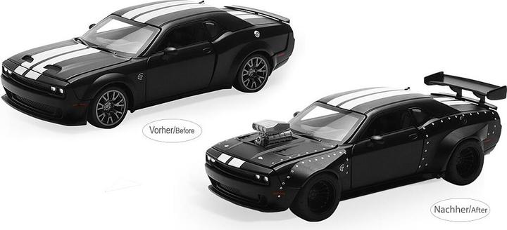 Actual product image Schwarz Kitchen Dodge Challenger SRT Jailbreak Diecast 1:36 schwarz 2in1