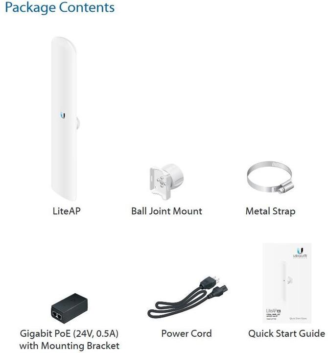 Productafbeelding Ubiquiti LAP-120: WLAN AP& Bridge, 5Ghz (867 Mbit/s)