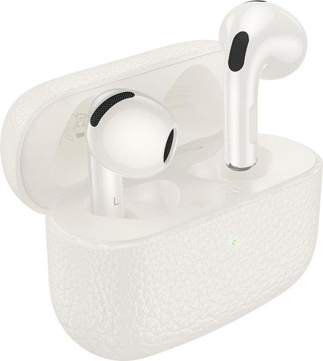 Actual product image Hoco Wireless headphones wireless earphones bluetooth TWS EQ15 milky white (6 h)