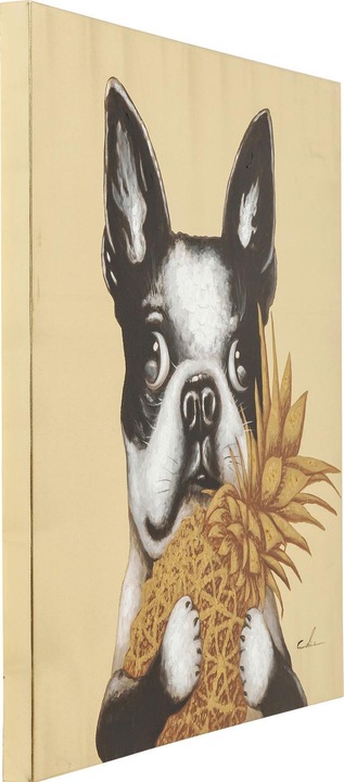 Produktbild Kare Design Bild Touched Dog with Pineapple 80x80cm (80 x 80 cm)