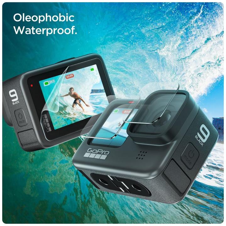 Actual product image Spigen GlasTR Slim + Film 2-Set - Zestaw szkieł i folii do GoPro Hero 12 / 11 / 10 / 9 (2 zestawy) (Hero 9, Hero 11, Hero 10, Hero 12)