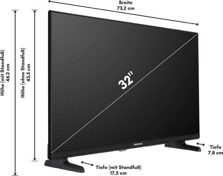 Produktbild Daewoo 32DM63HAS (32", LCD, HD ready)