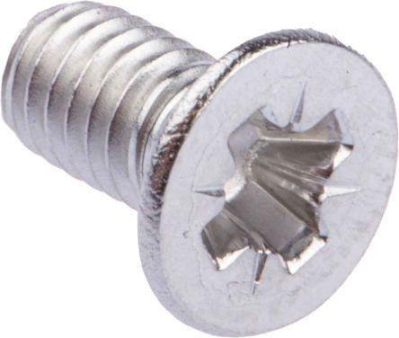 RS PRO A2 s/steel cross csk head screw,M4x8mm (100 Schrauben pro Stück)