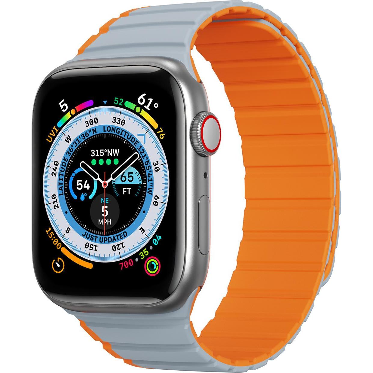 Dux Ducis Cinturino magnetico per Apple Watch SE, 8, 7, 6, 5, 4, 3, 2, 1 (41, 40, 38 mm) (LD Versio (41 mm, 38 mm, 40 mm, Silicone, Metallo), Cinturin