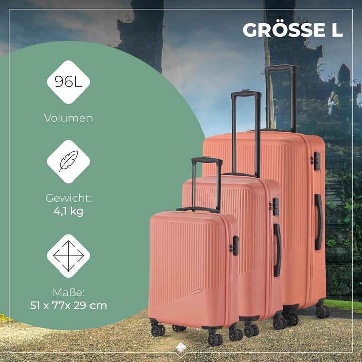Image du produit Travelite Bali 4 roues ensemble de valises 3 pièces (193 l)