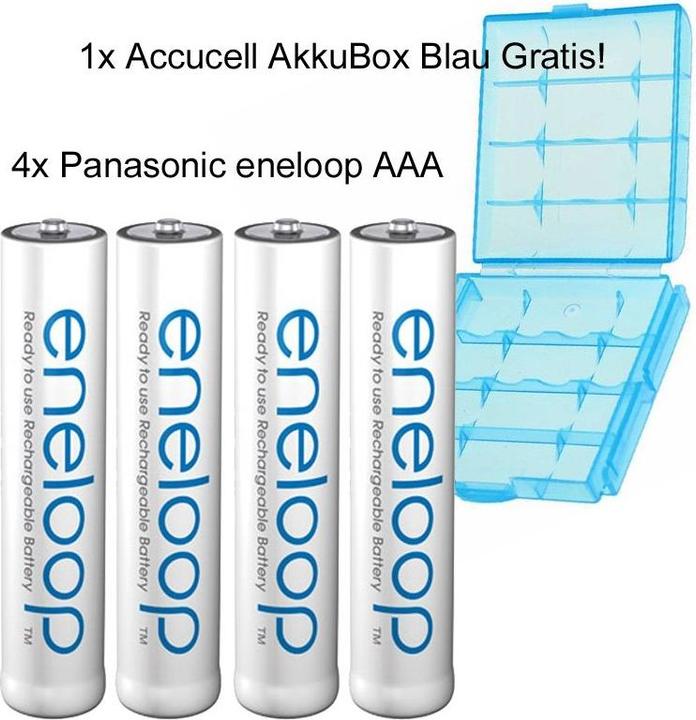 Actual product image Panasonic Eneloop Ladegerät BQ-CC51H und 4 Stück eneloop AAA Akkus (4 pcs., Battery + charger)