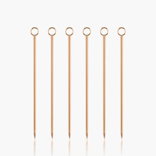 Actual product image Uberstar Cocktail stirrers set of 6 rose gold (Bar spoons + Cocktail stirrers)
