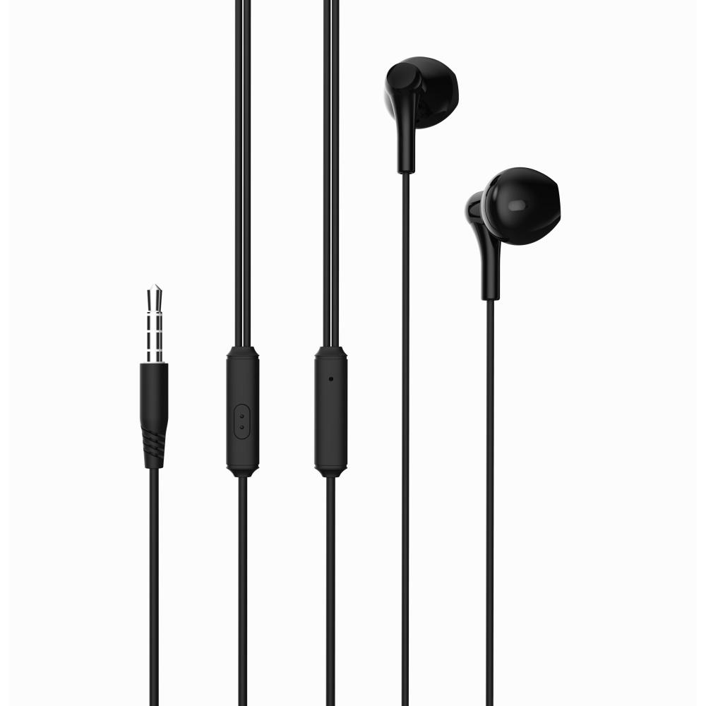 xO Kabelgebundene Ohrhörer EP39 Klinke 3,5mm schwarz (Kabelgebunden), Kopfhörer, Schwarz