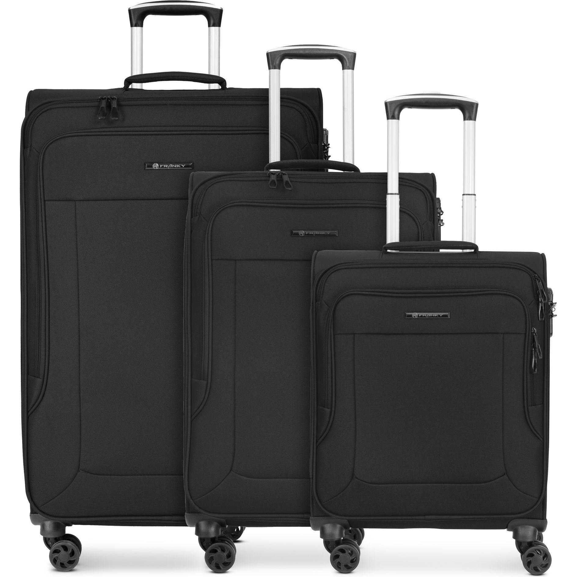 Franky, Koffer, Melbourne 3.0 Set, Schwarz, (180 l, XL (ab 115l))