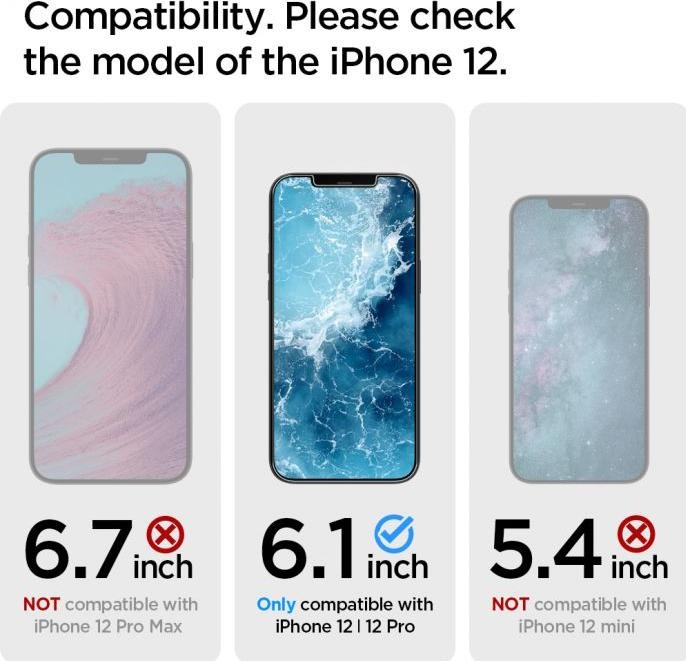 Produktbild Spigen Glas TR Displayschutzfolie 1 St. (1 Stück, Apple iPhone 12)