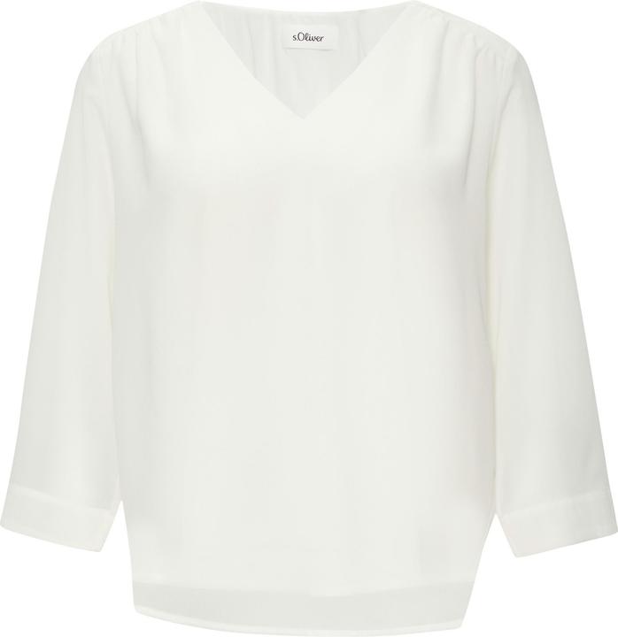 Immagine prodotto s.Oliver Bluse Chiffonbluse mit Raffung an der Schulter und transparenten Ärmeln (44)
