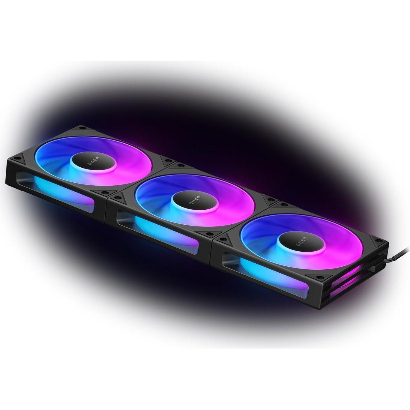 HP Modularer OMEN 120-mm-Lüfter – Dreierpack (Schwarz) (120 mm, 3 x), PC Lüfter, Schwarz