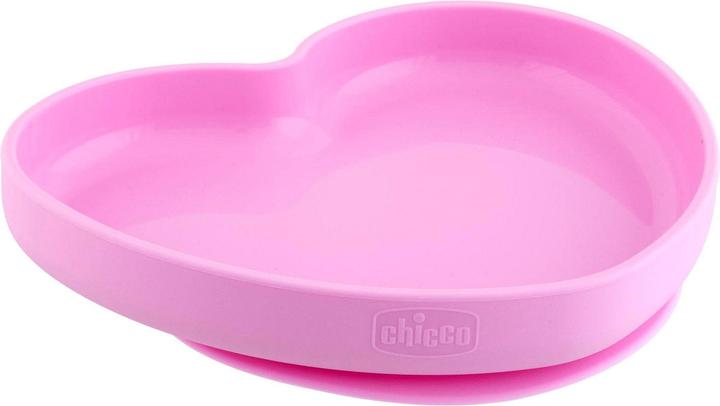 Actual product image Chicco Plate silicone heart girl