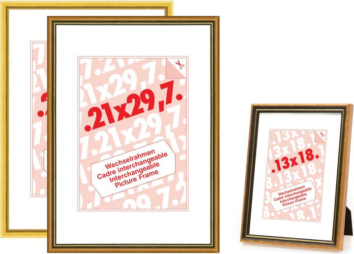 Immagine prodotto Debex Cornice in legno a clip - oro (9 x 13 cm)