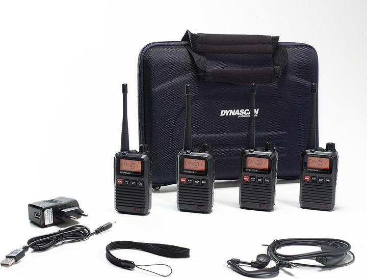 Actual product image Dynascan Portable PMR radio PNI R-10, 0.5 W, 8 CH, DCS, CTCSS, FM radio, quadset with 4 pieces