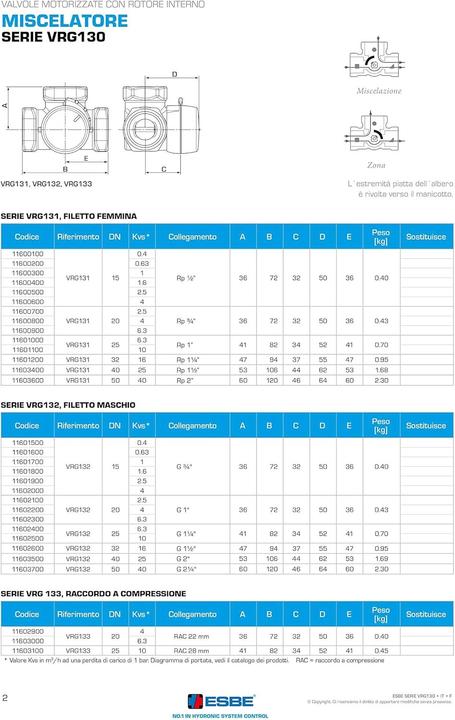Produktbild Esbe 3-way mixing valve VRG131 1 "- 11601100