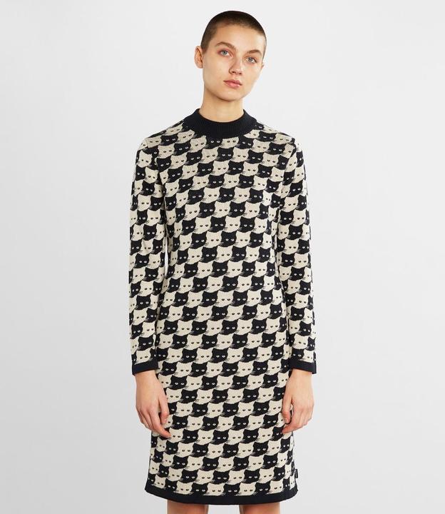 Produktbild Dedicated Dress Lo Pepita Cats Oat White (M)